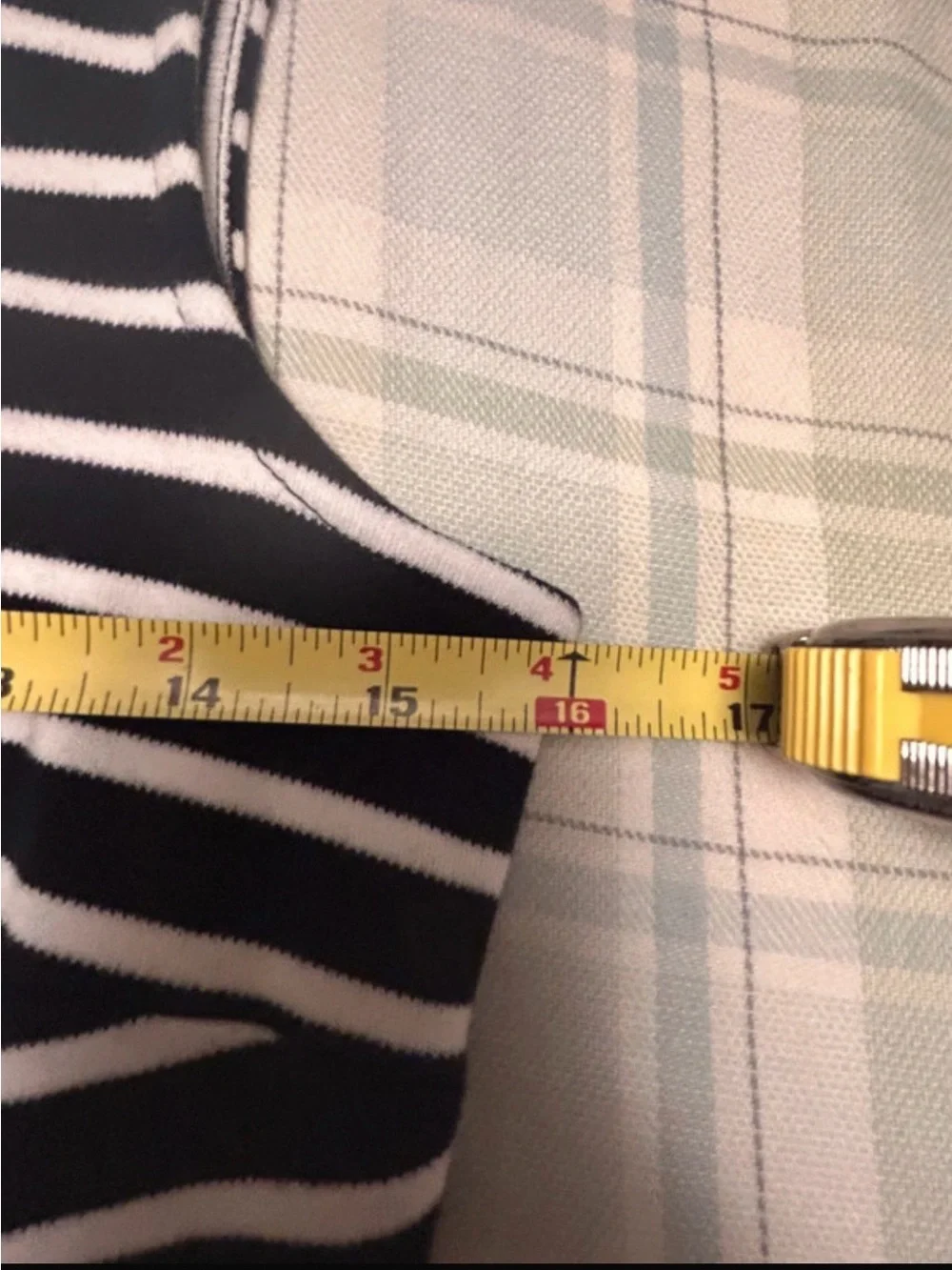 Talbots Black and White Striped Midi Dress